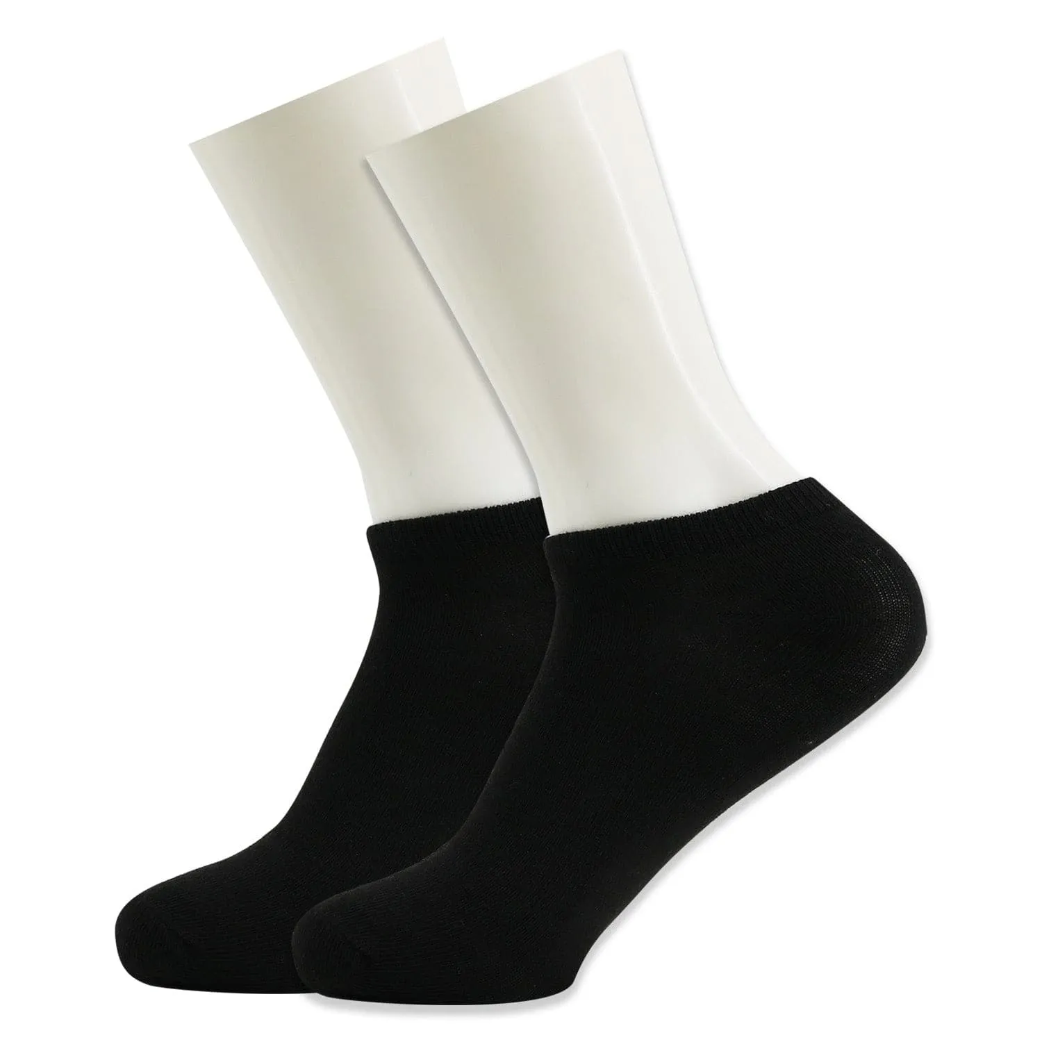 Women's No Show Wholesale Socks, Size 6-8 in Black - Bulk Case of 96 Pairs