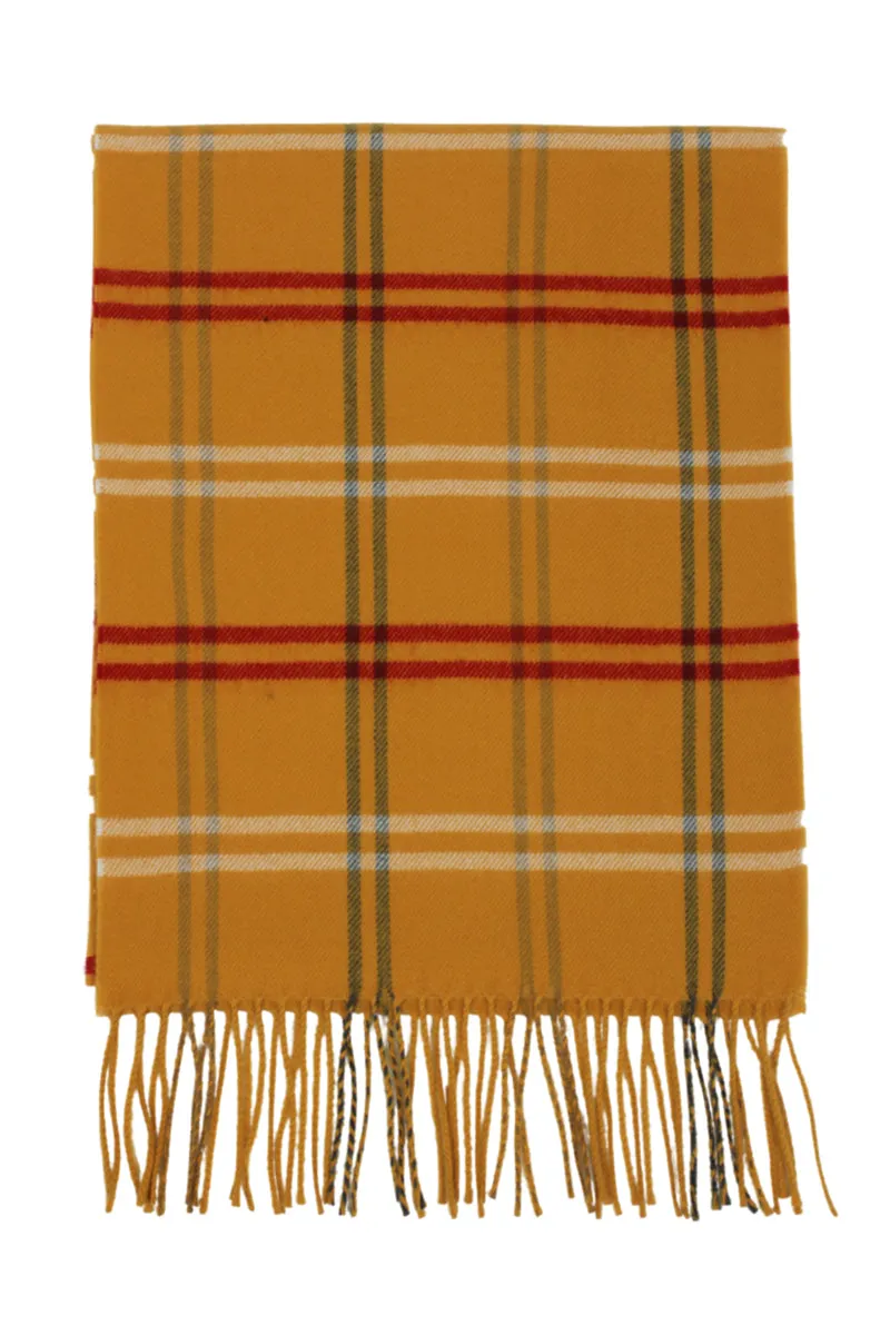 ZTW3170 - Mustard Plaid Softer Than Cashmere Scarf 12X72